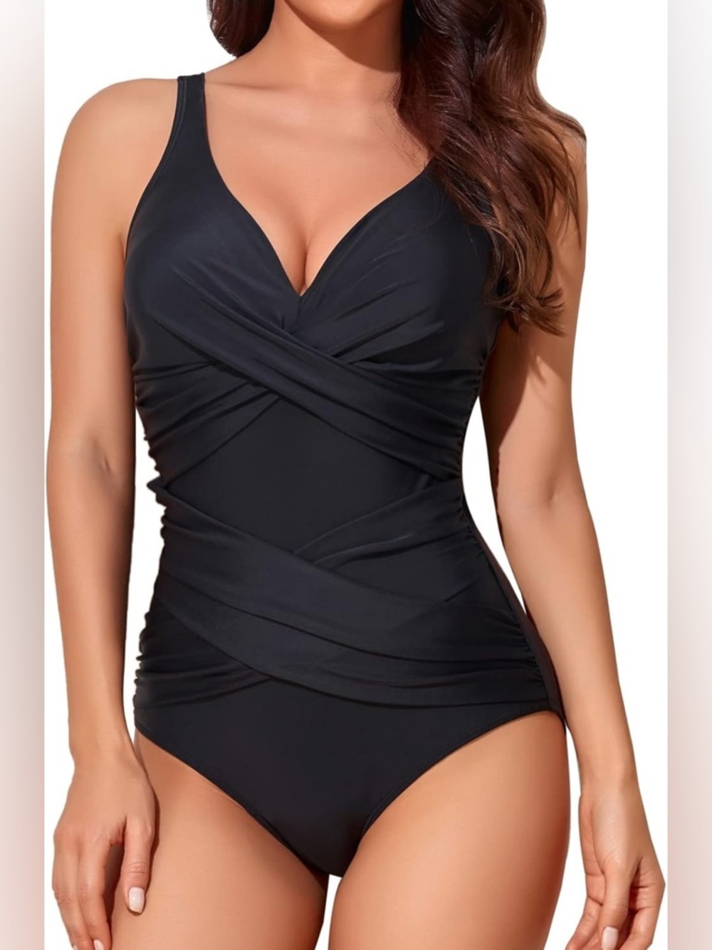 NWT-XXL 
Smismivo Tummy Control Slimming
Retro Ruched Push Up Padded Swimwear